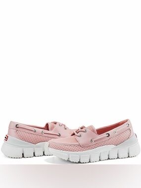 Hunter Sasa Light Pink Mesh Boat Shoe Sneaker Size 8